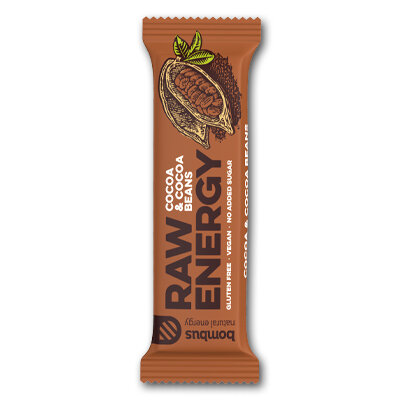 Bombus Raw Energy Bar Cocoa & Cocoa Bean (20x50gr)
