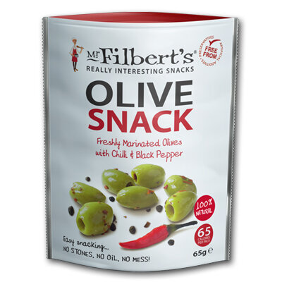 Mr Filberts Olives Chilli & Black Pepper (12x50gr)