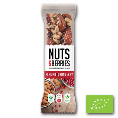Nuts & Berries Bar Almond & Cranberry BIO (15x30gr)