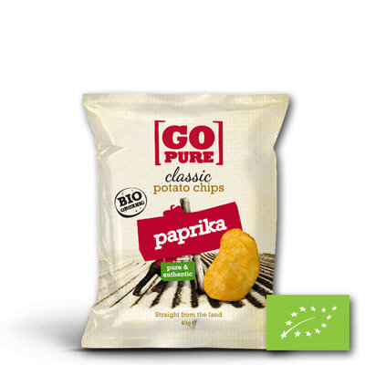 Go Pure Classic Chips Paprika KLEIN BIO (15x40gr)