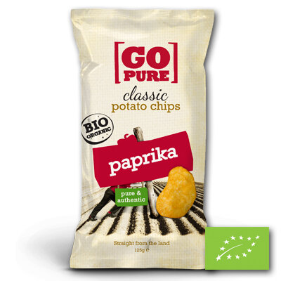 Go Pure Classic Chips Paprika GROOT BIO (10x125gr)
