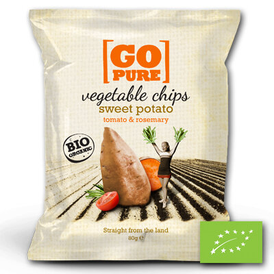 Go Pure Vegetable Chips Sweet Potato GROOT BIO (6x80gr)