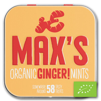 Max's Mints Ginger BLIKJE BIO (8x35gr)