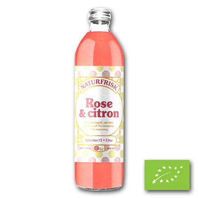 Naturfrisk Cordial Rose & Lemon BIO (12x500ml)