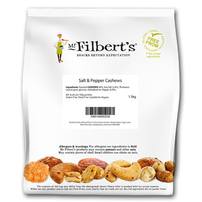 Mr Filberts BIG BAG Salt Pepper Cashews (1x1,5kg)
