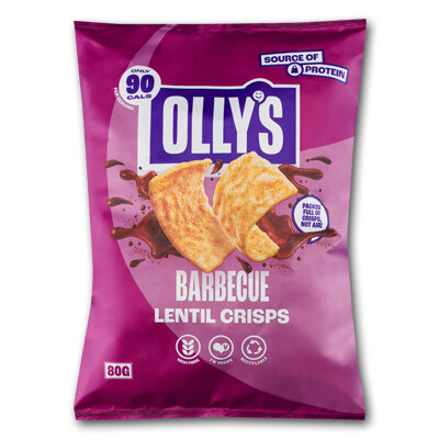 GROTE ZAK Olly's Lentil Crisps BBQ (16x80gr)