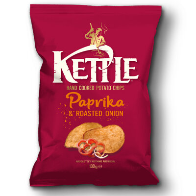 Kettle Chips Paprika Roasted Onion GROOT (10x130gr)