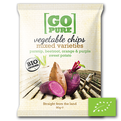 Go Pure Vegetable Chips Parsnip GROOT BIO (6x90gr)