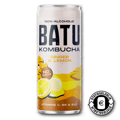 Batu Kombucha Ginger & Lemon BLIK (12x250ml)