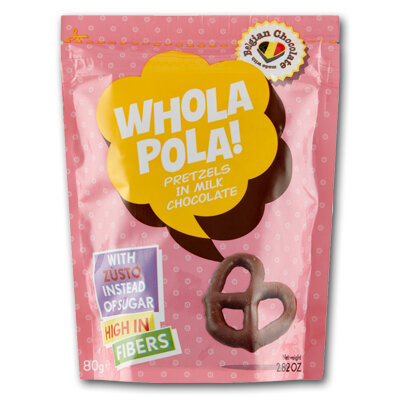 Wholapola Pretzels In Milk Chocolate (10x80gr)