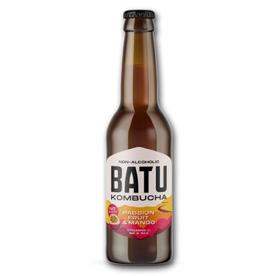 Batu Kombucha Passionfruit & Mango FLES (12x330ml)