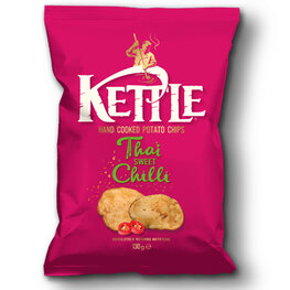 Kettle Chips Thai Sweet Chilli GROOT (10x130gr) Kettle Chips Thai Sweet Chilli GROOT (10x130gr)
