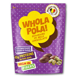Wholapola Edamame In Milk Chocolate (10x80gr)